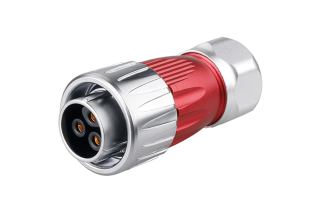 DH-20-3 pin circular four-hole waterproof aviation plug connector with grille